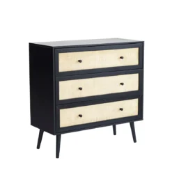 Chambre lit cannage avec commode ANNA