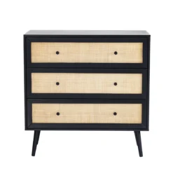 Chambre lit cannage avec commode ANNA