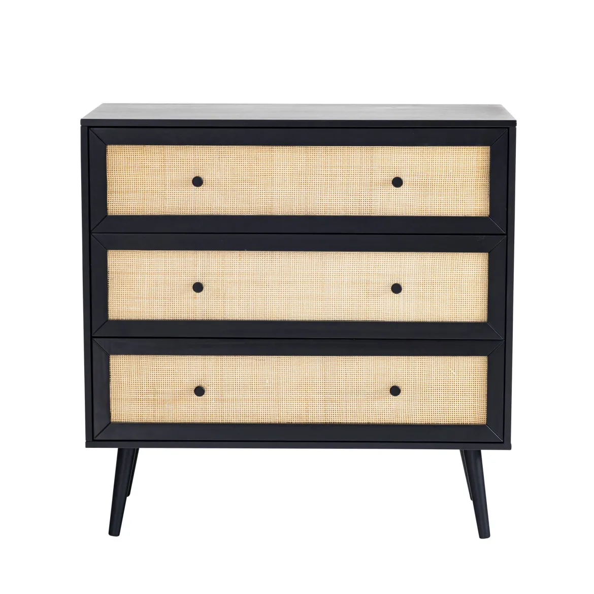 Chambre lit cannage avec commode ANNA