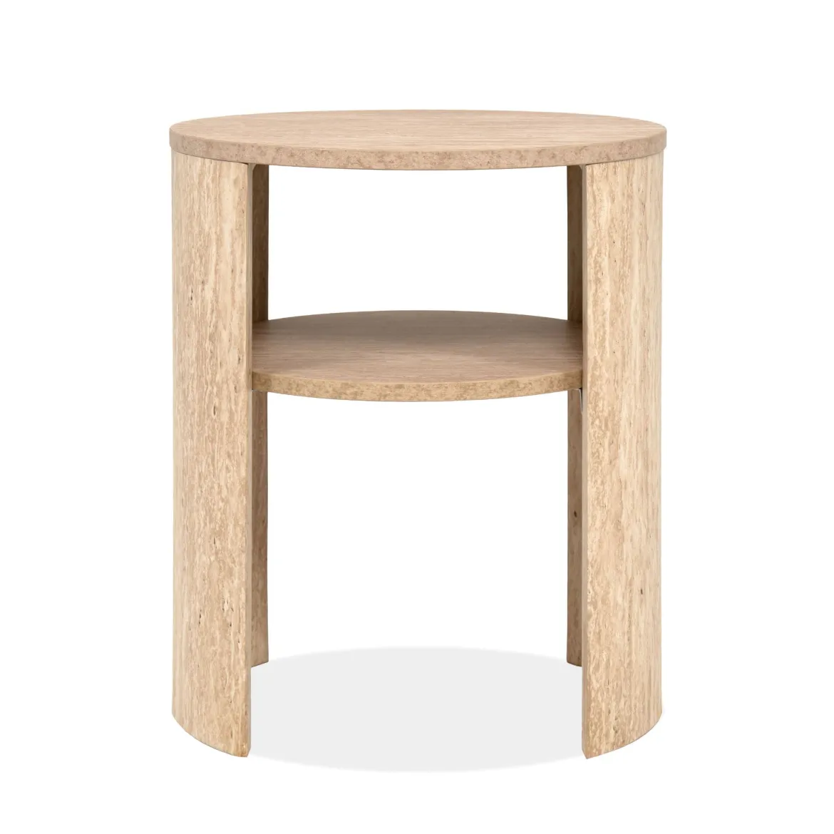 Chevet bois avec niche effet travertin