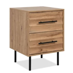 Chevet bois et métal avec tiroirs design
