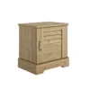 Chevet en bois clair 1 porte avec imitation châtaignier - CH5067