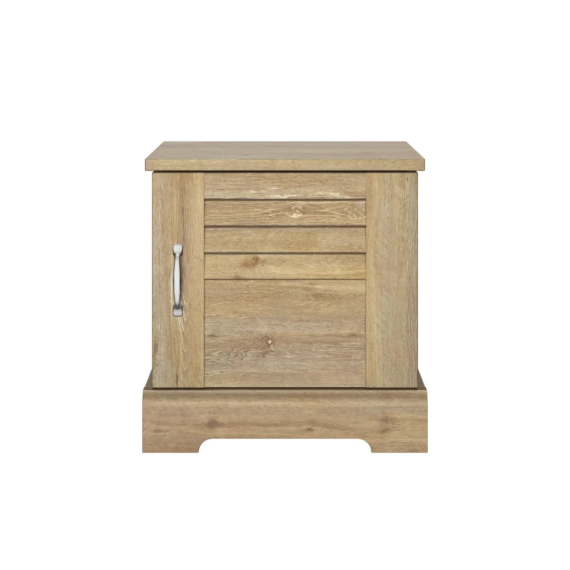 Chevet en bois clair 1 porte avec imitation châtaignier - CH5067