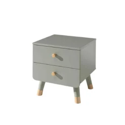 Chevet enfant 2 tiroirs en bois massif - CH2031