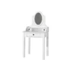 Coiffeuse bois blanc + miroir - Terre de Nuit