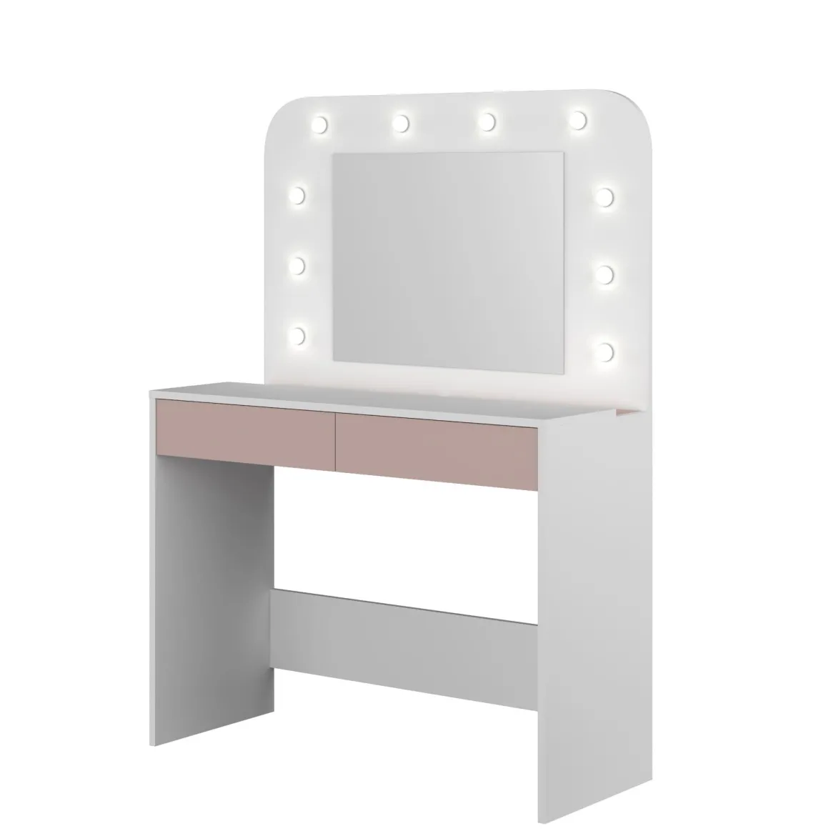 Coiffeuse enfant en bois avec miroir et LED - CF9076