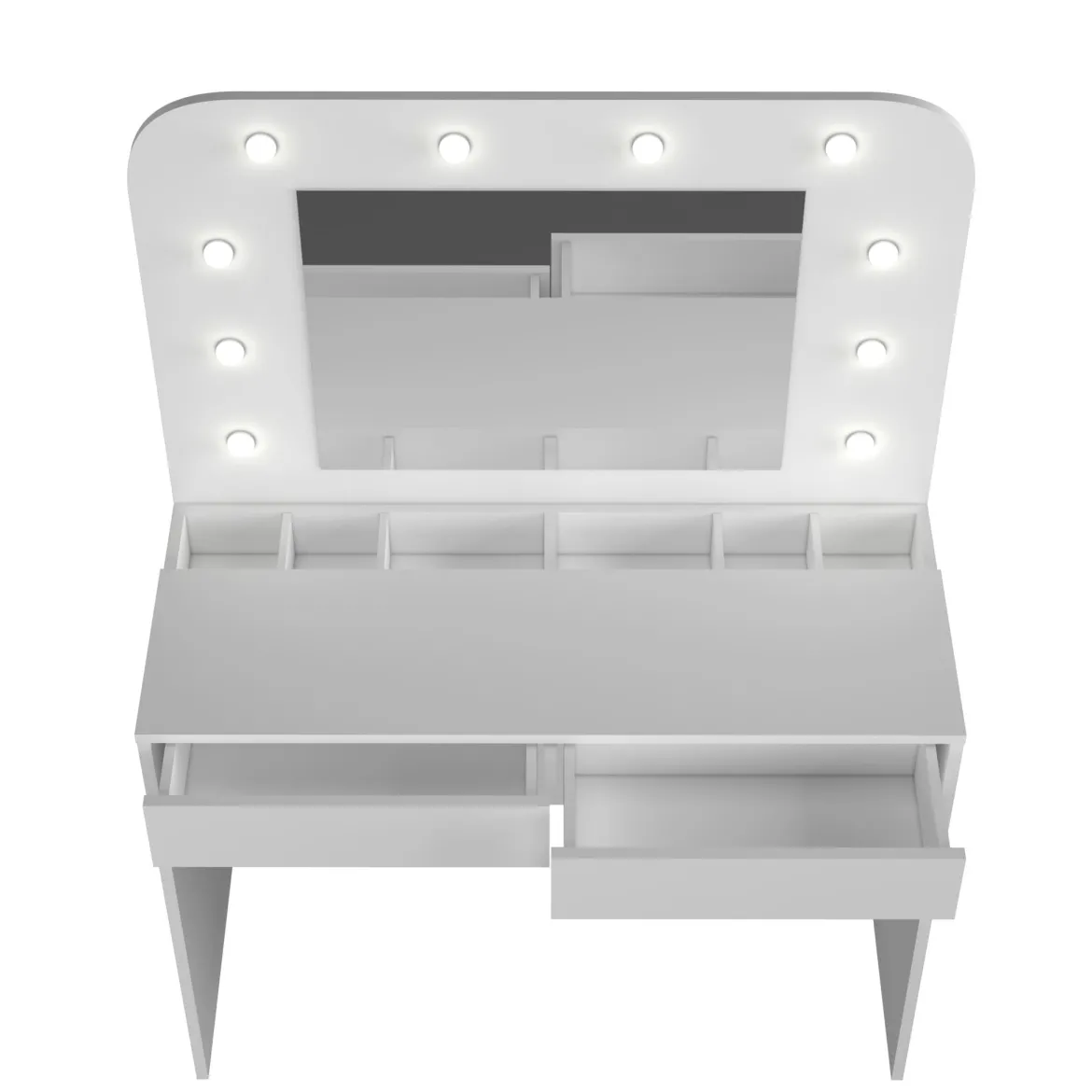 Coiffeuse enfant en bois avec miroir et LED - CF9076