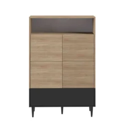 Commode en bois avec placard et niche de rangement - CO6001