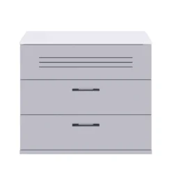 Commode en bois gris et blanc - CO5026