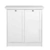 Commode 2 portes en bois coloris blanc - CO7004