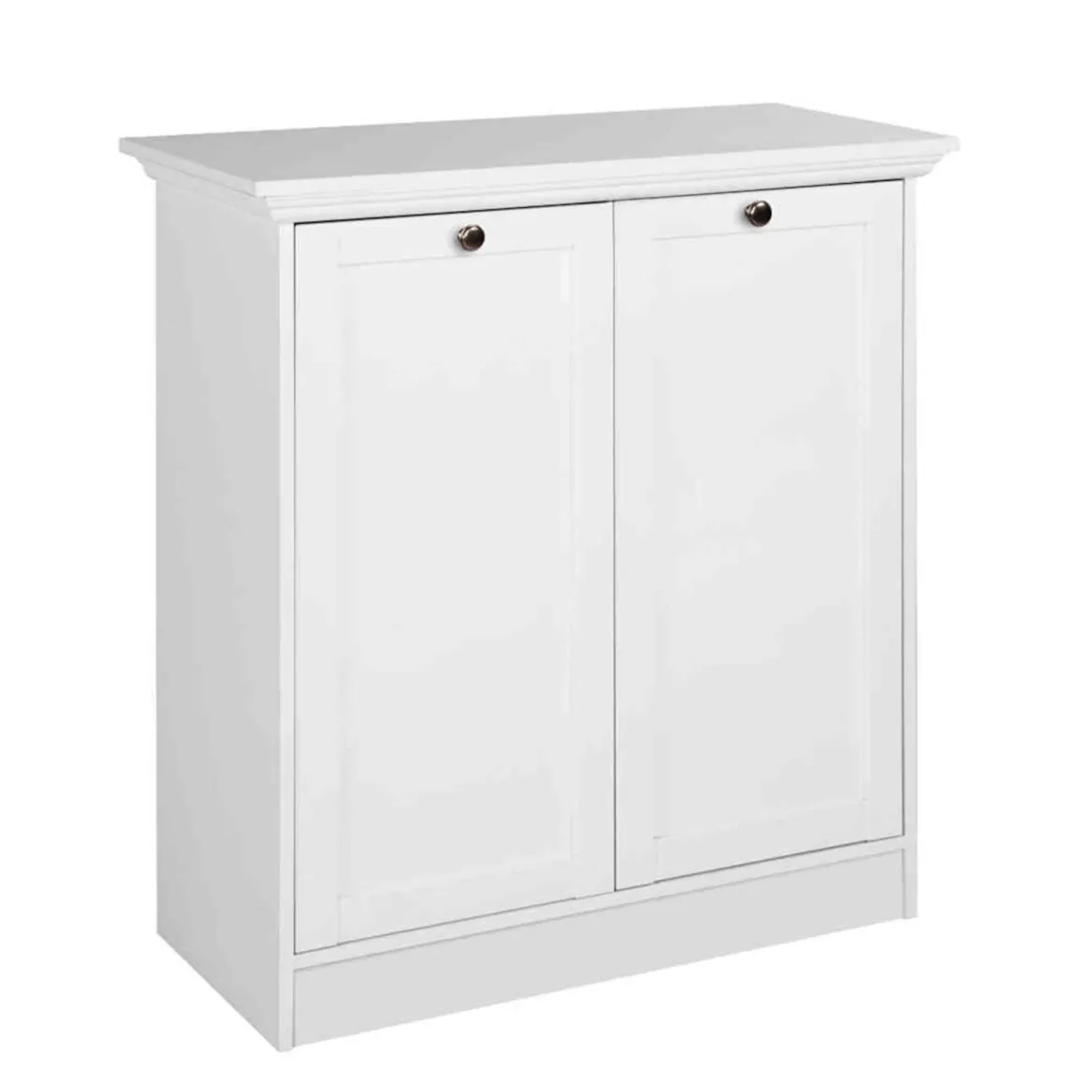 Commode 2 portes en bois coloris blanc - CO7004