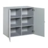 Commode 2 portes en bois gris - CO17037