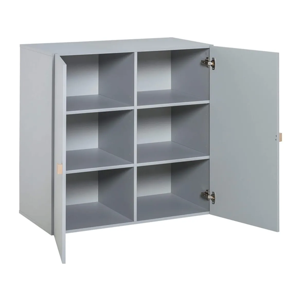Commode 2 portes en bois gris - CO17037