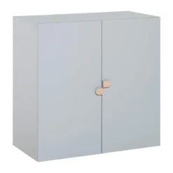Commode 2 portes en bois gris - CO17037