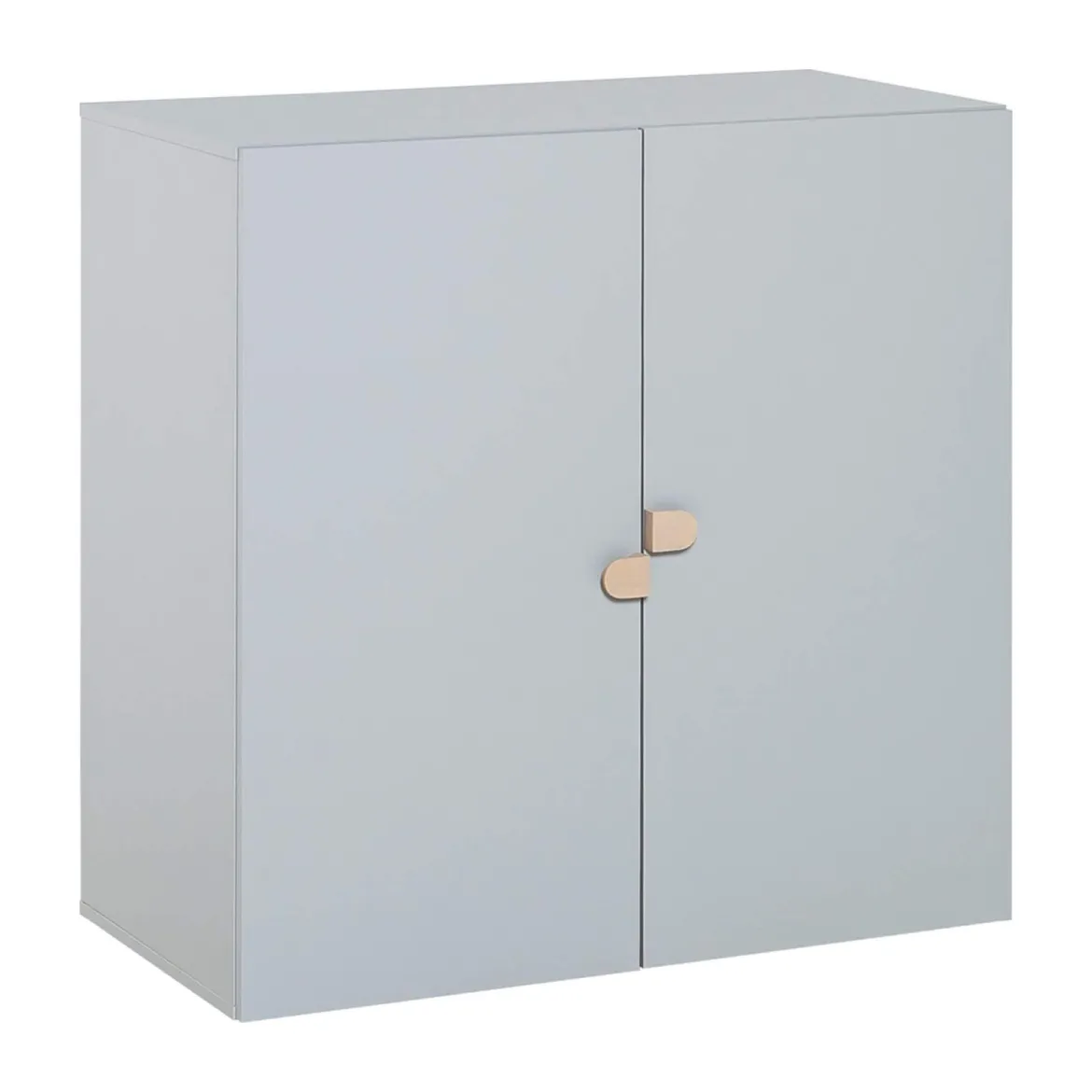 Commode 2 portes en bois gris - CO17037