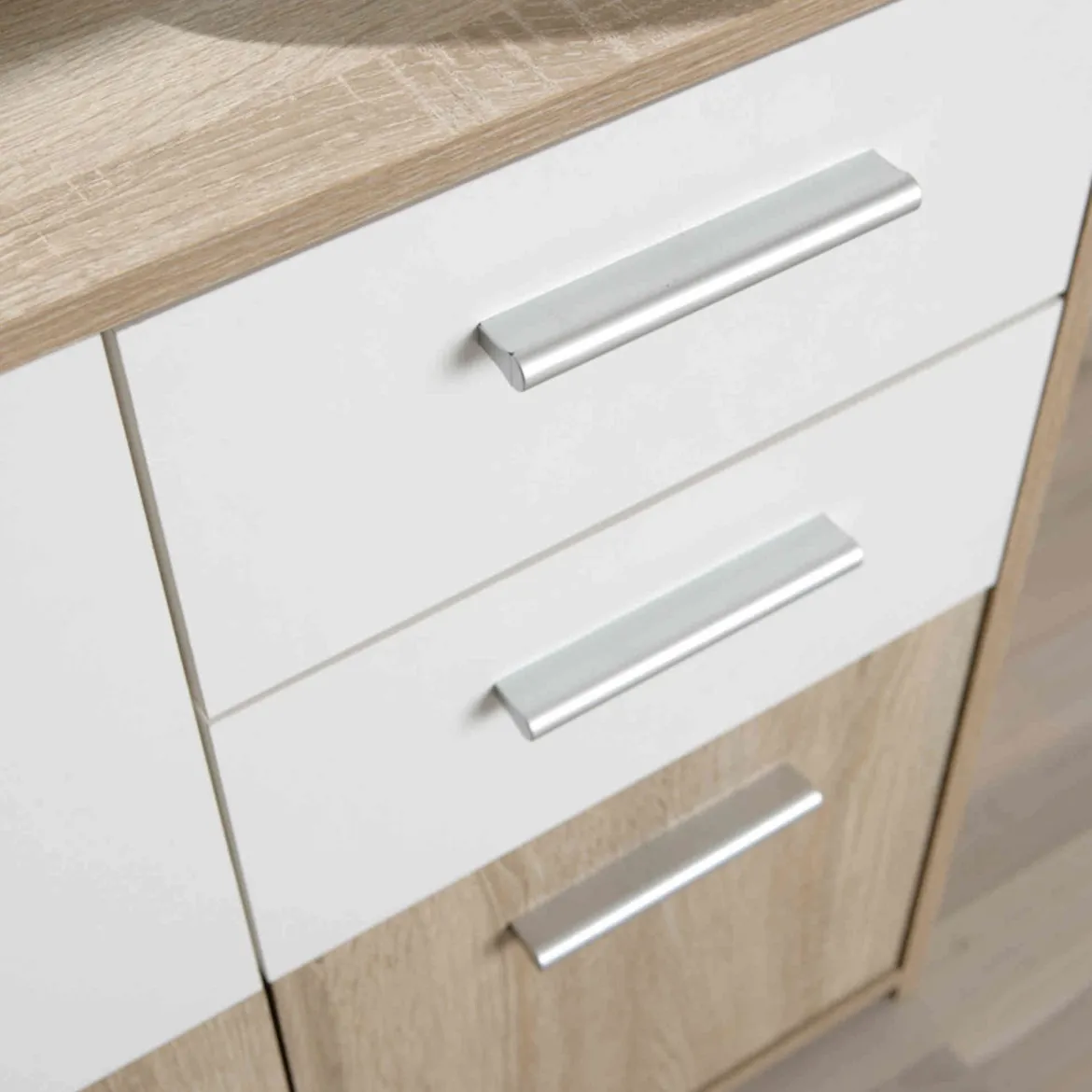 Commode 3 portes 2 tiroirs en bois - CO12053-1