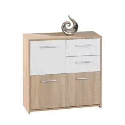 Commode 3 portes 2 tiroirs en bois - CO12053-1