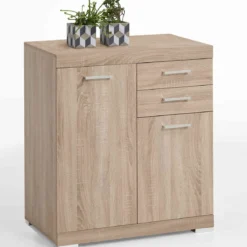 Commode 2 portes 2 tiroirs en bois - CO13003