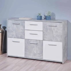 Commode 4 portes 2 tiroirs en bois - CO12053-3