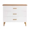 Commode SMOOTHCLOUD en bois naturel et blanc