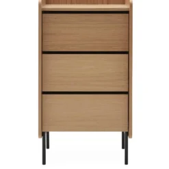 Commode 3 tiroirs avec pieds en métal noir - CO0081