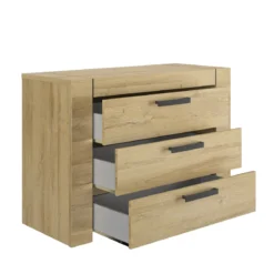 Commode 3 tiroirs avec poignées en métal - CO5074