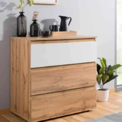 Commode 3 tiroirs en bois - CO7017