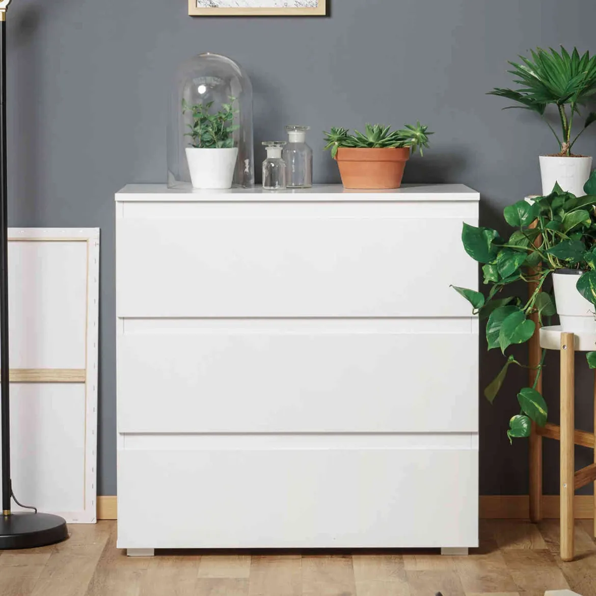 Commode 3 tiroirs en bois - CO7017