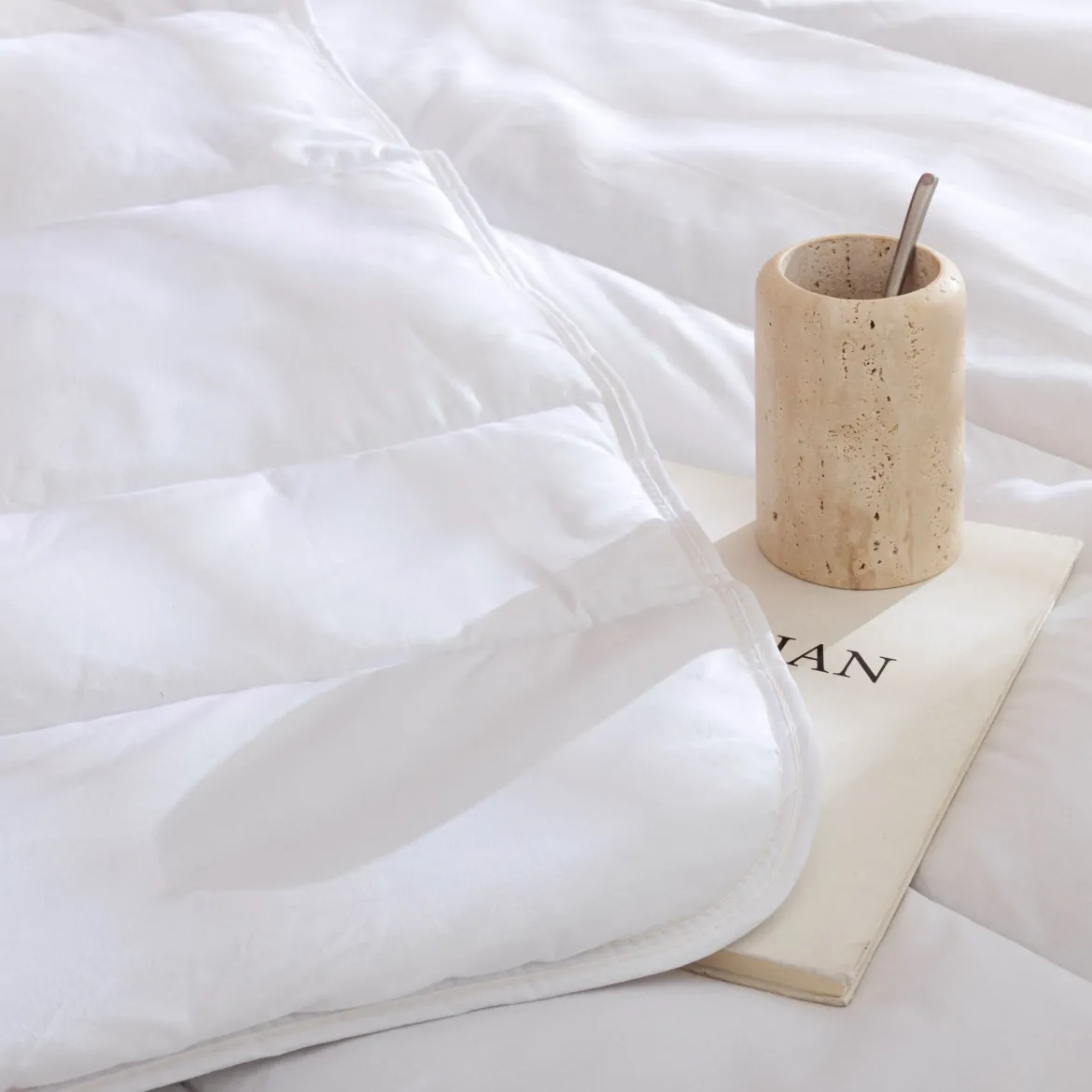 Couette mi-saison éco naturelle enveloppe coton bio 350g Someo