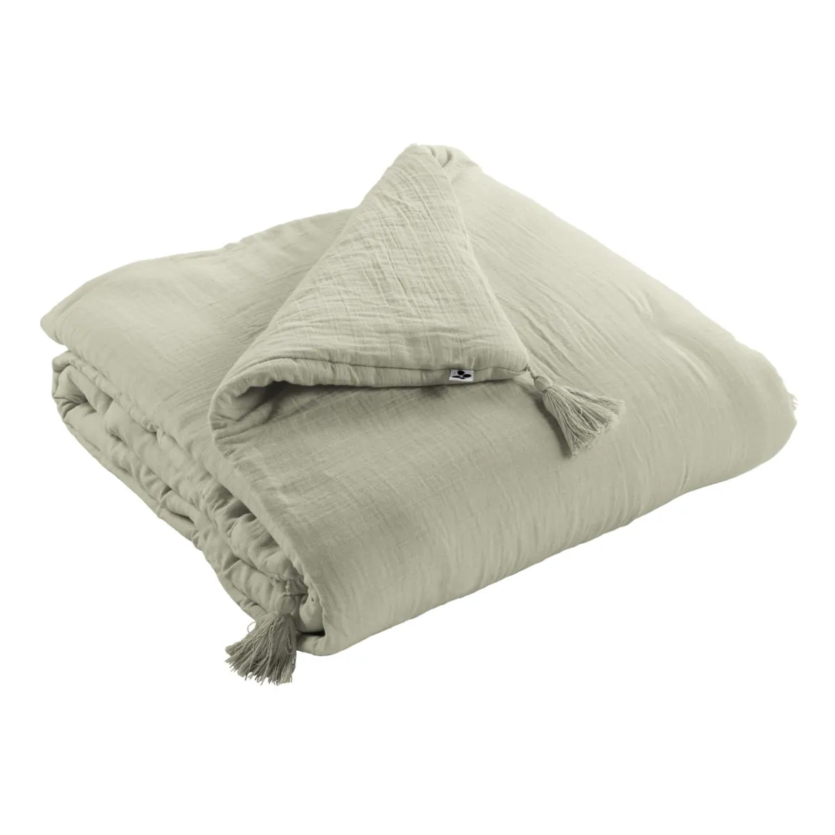 Couvre-lit double gaze de coton vert