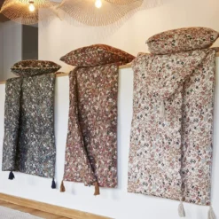 Couvre-lit gaze de coton imprimé floral 90x200 cm