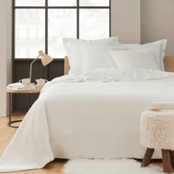 Couvre-lit velours relief/sherpa Mylene