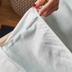 Drap housse bébé + alèse 2 en 1 coton imperméable gris
