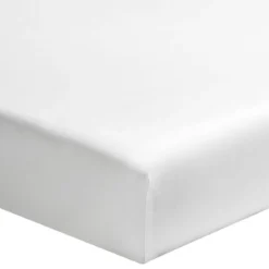 Drap housse bébé blanc percale bonnet 15 cm