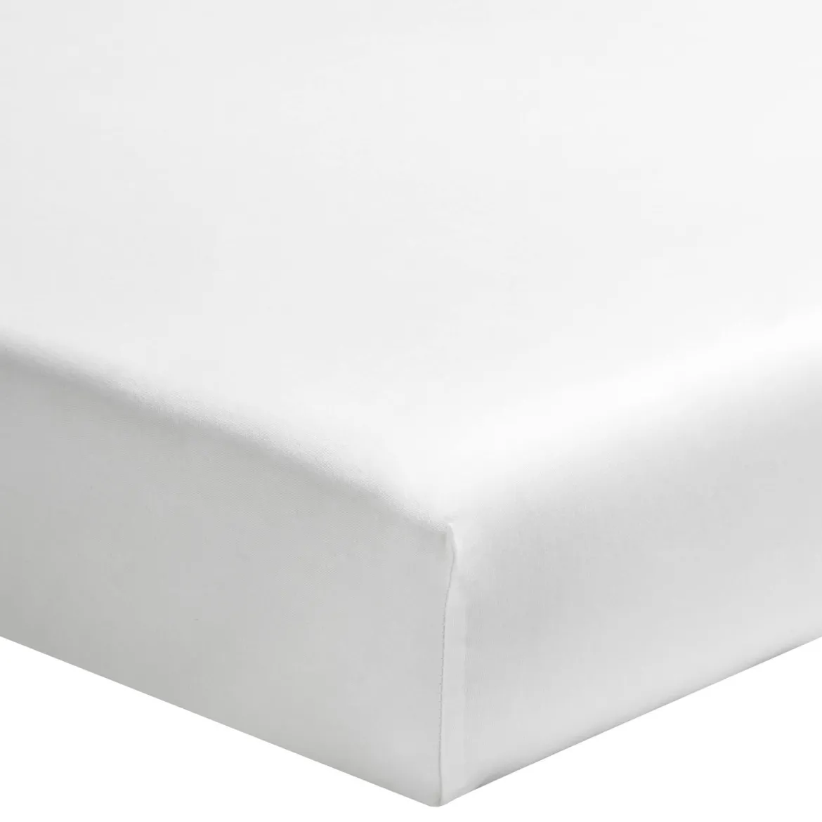 Drap housse bébé blanc percale bonnet 15 cm