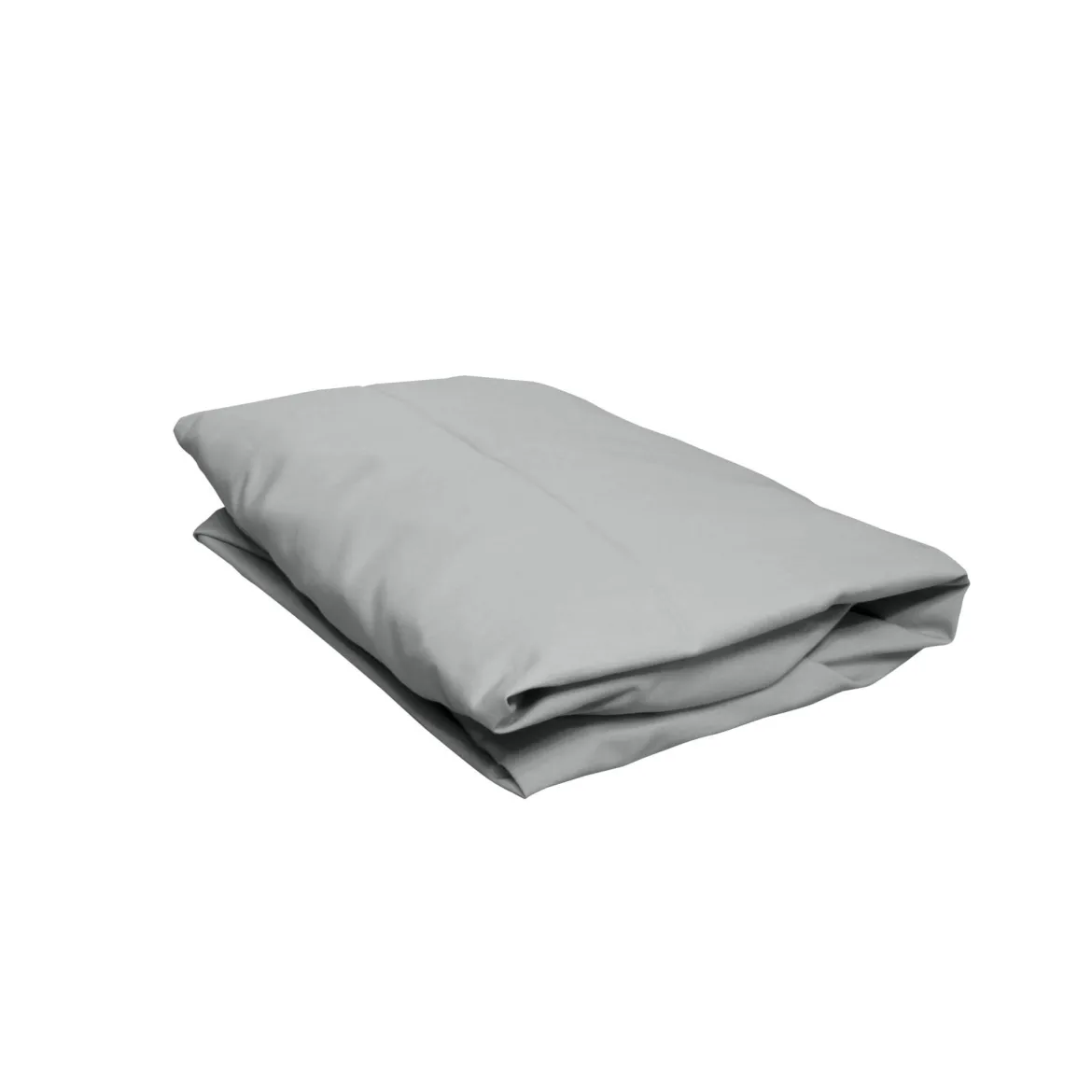 Drap housse bébé bleu glacier percale bonnet 15 cm