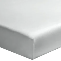 Drap housse bébé bleu glacier percale bonnet 15 cm