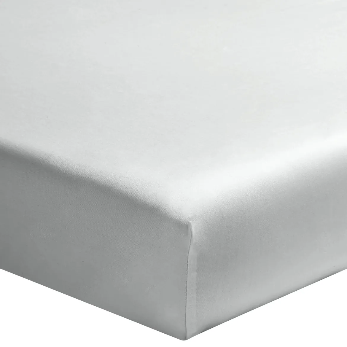Drap housse bébé bleu glacier percale bonnet 15 cm