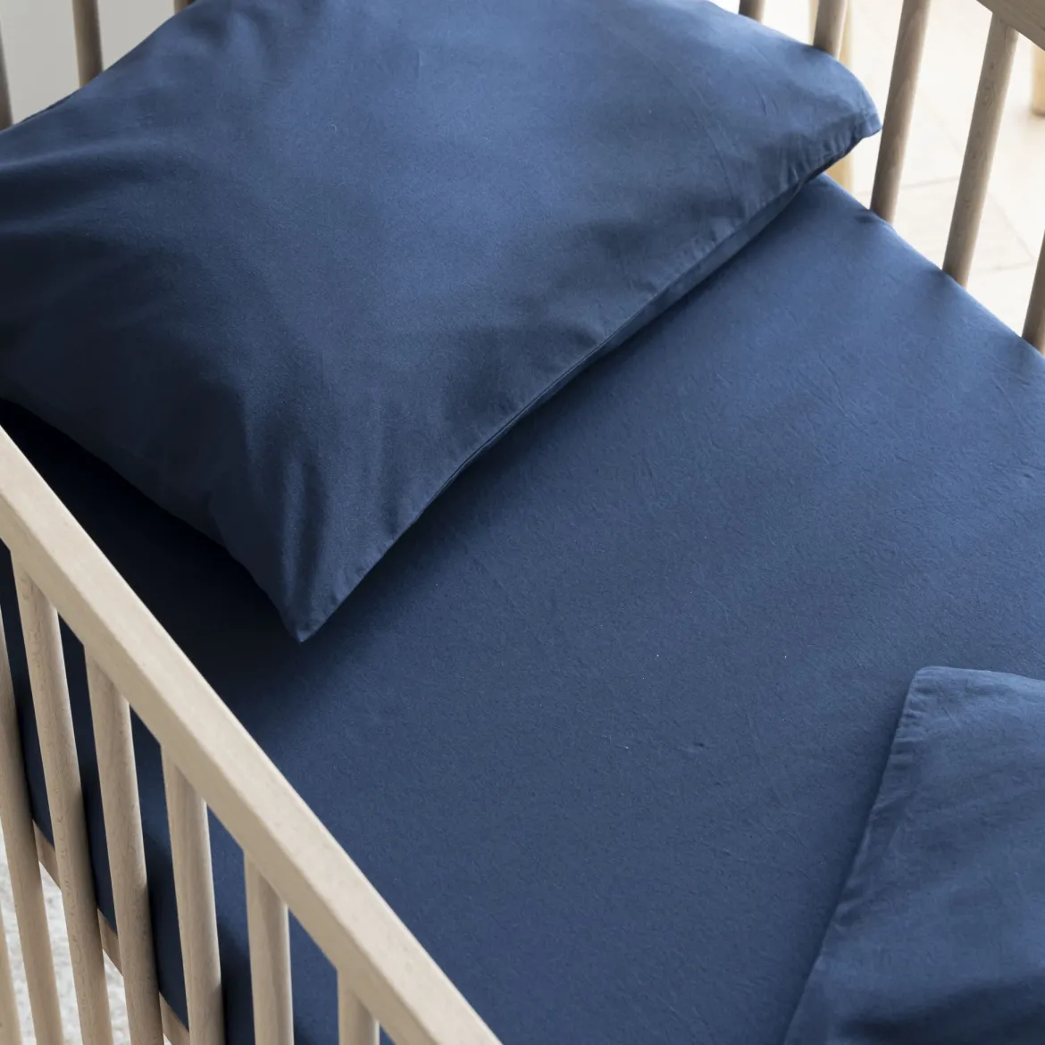Drap housse bébé coton lavé - SOMEO