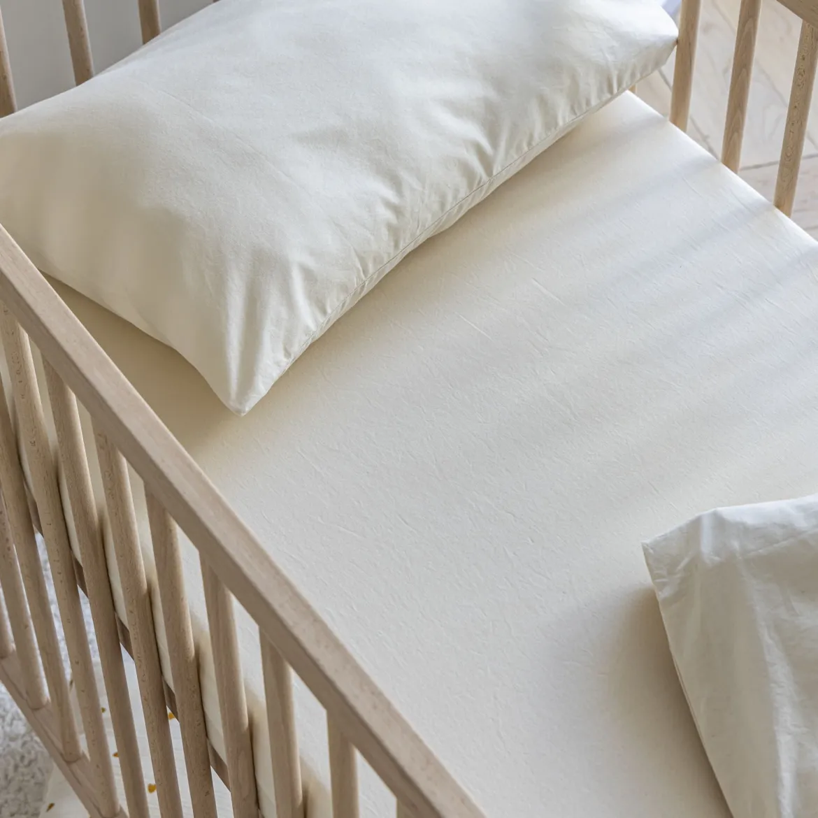 Drap housse bébé coton lavé - SOMEO