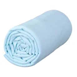 Drap housse bébé jersey bio bleu