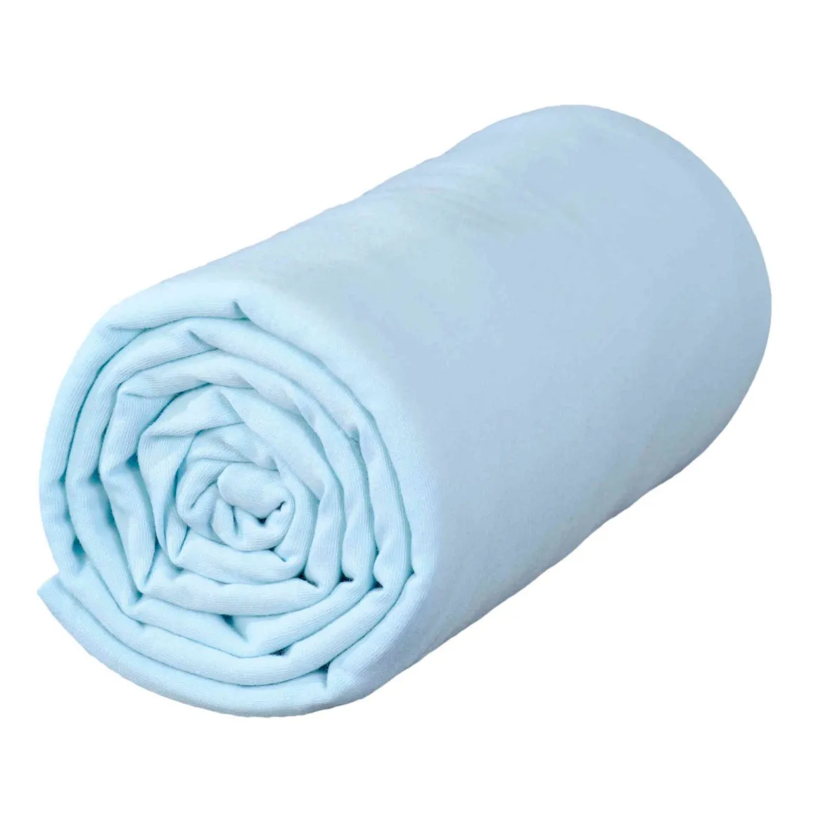 Drap housse bébé jersey bio bleu