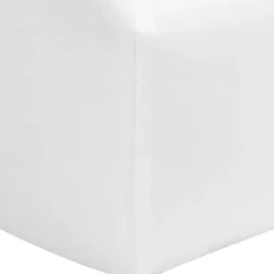 Drap housse blanc 100% satin de coton bonnet 40 cm