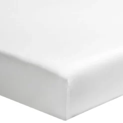 Drap housse blanc 100% satin de coton bonnet 30 cm