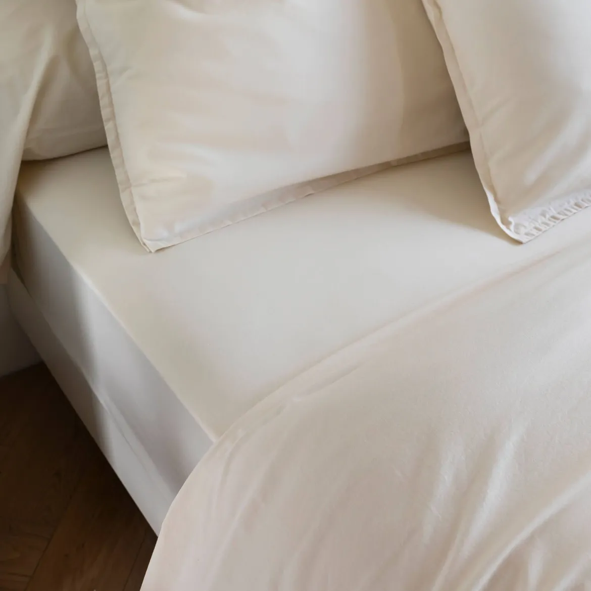 Drap housse coton lavé bonnet 30 cm - SOMEO