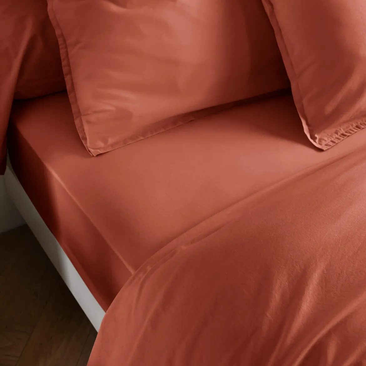 Drap housse coton lavé bonnet 30 cm - SOMEO