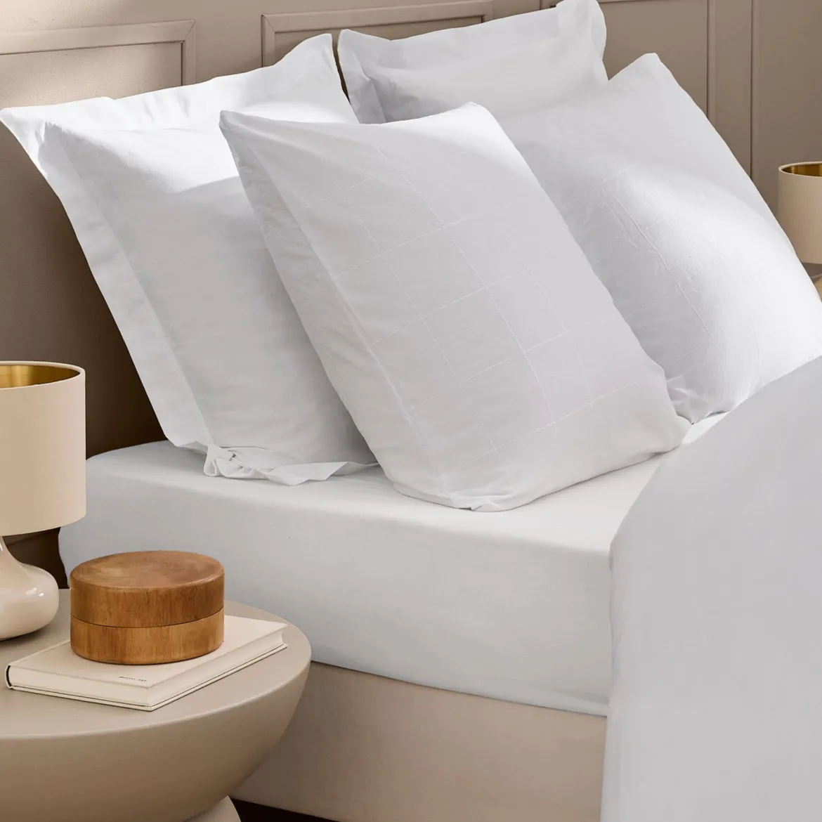 Drap housse coton lavé Douceur d'Intérieur Linella