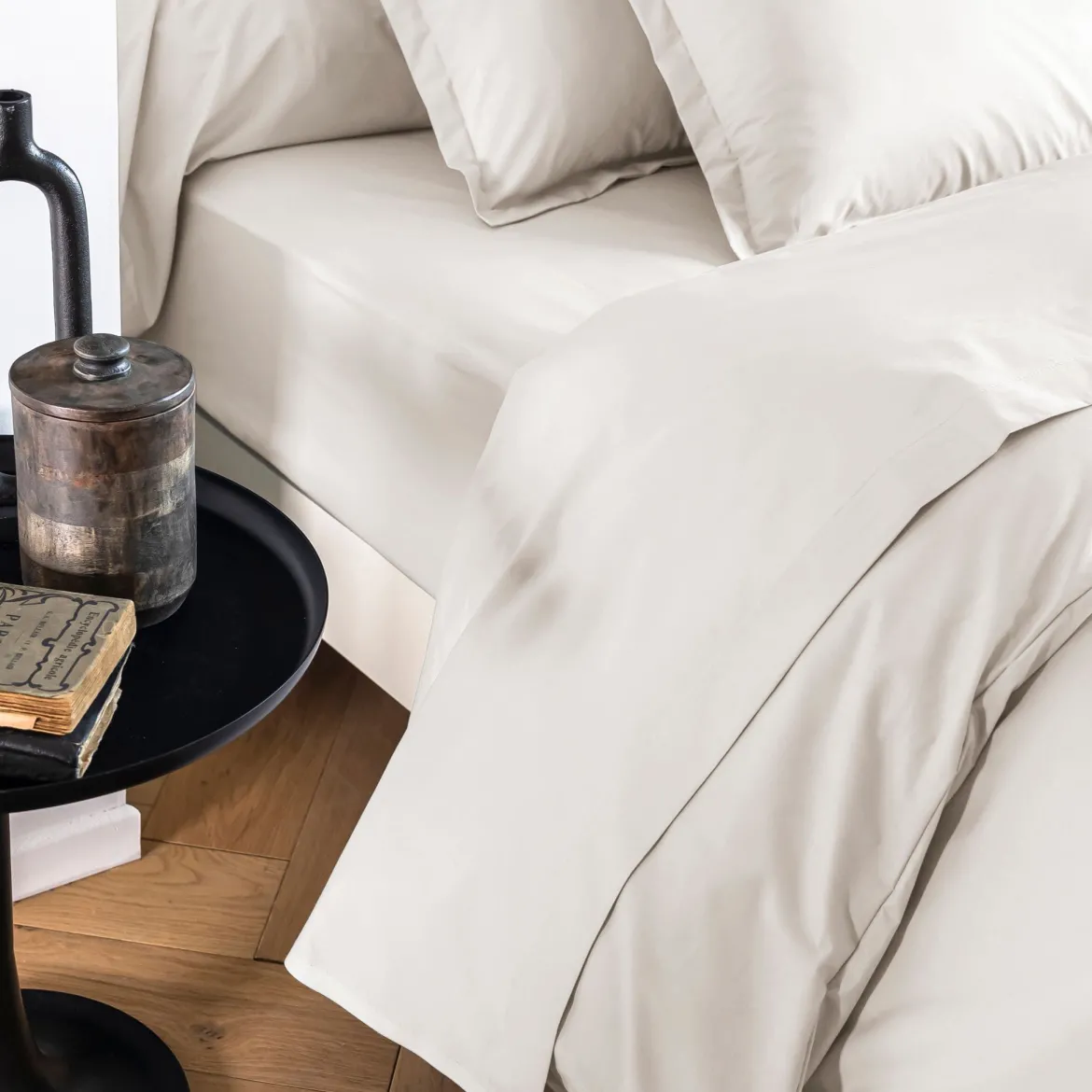 Drap housse coton percale bonnet 40 cm - SOMEO
