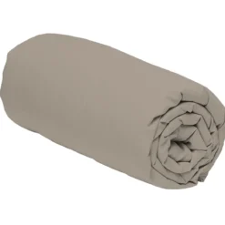 Drap housse coton taupe Terre de Nuit Ambre