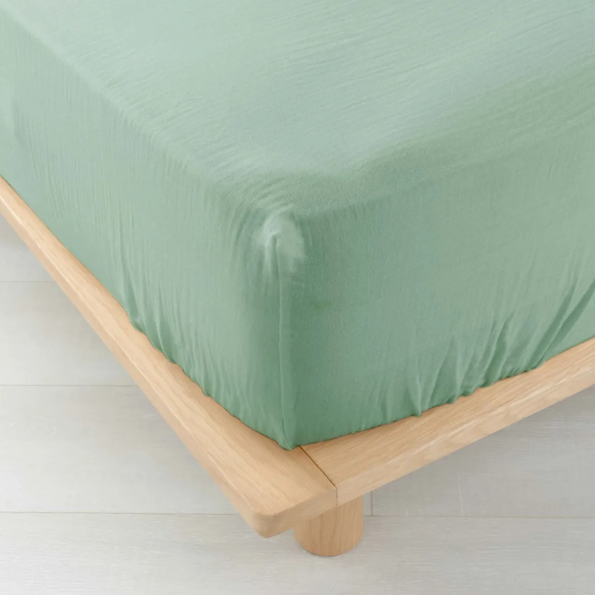 Drap housse double gaze de coton Douceur d'Intérieur Angelia